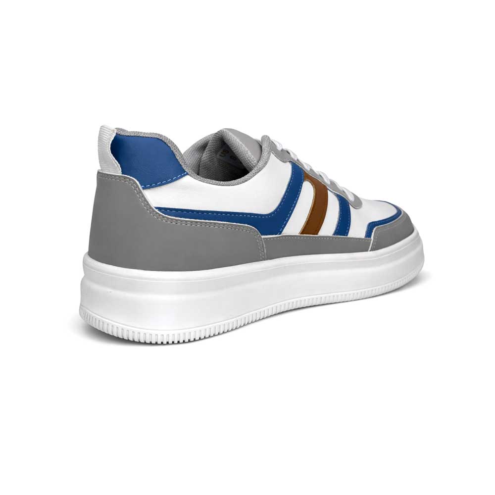 Men's High-Sole Sneakers - White1