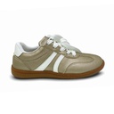 Women trendy leather sneaker - Gold