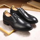 Genuine leather men casual shoe - Black3