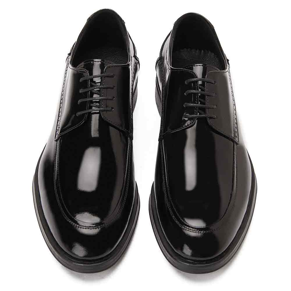 Men glossy derby shoes - Black2