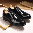 Men glossy derby shoes - Black3