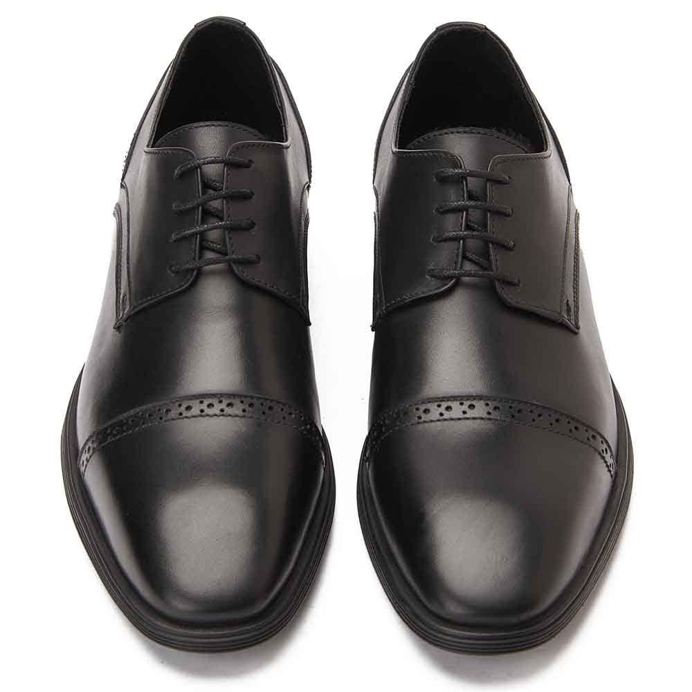 Men leather derby shoes - Black2