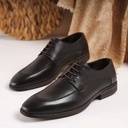 Men leather classic shoes - Brown3