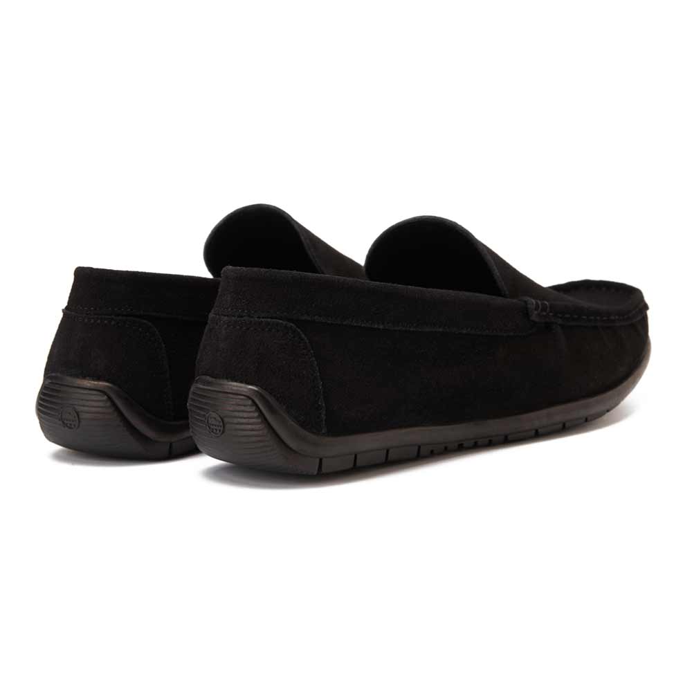 Men summer suede moccasin - Black