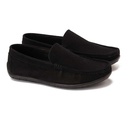 Men summer suede moccasin - Black1