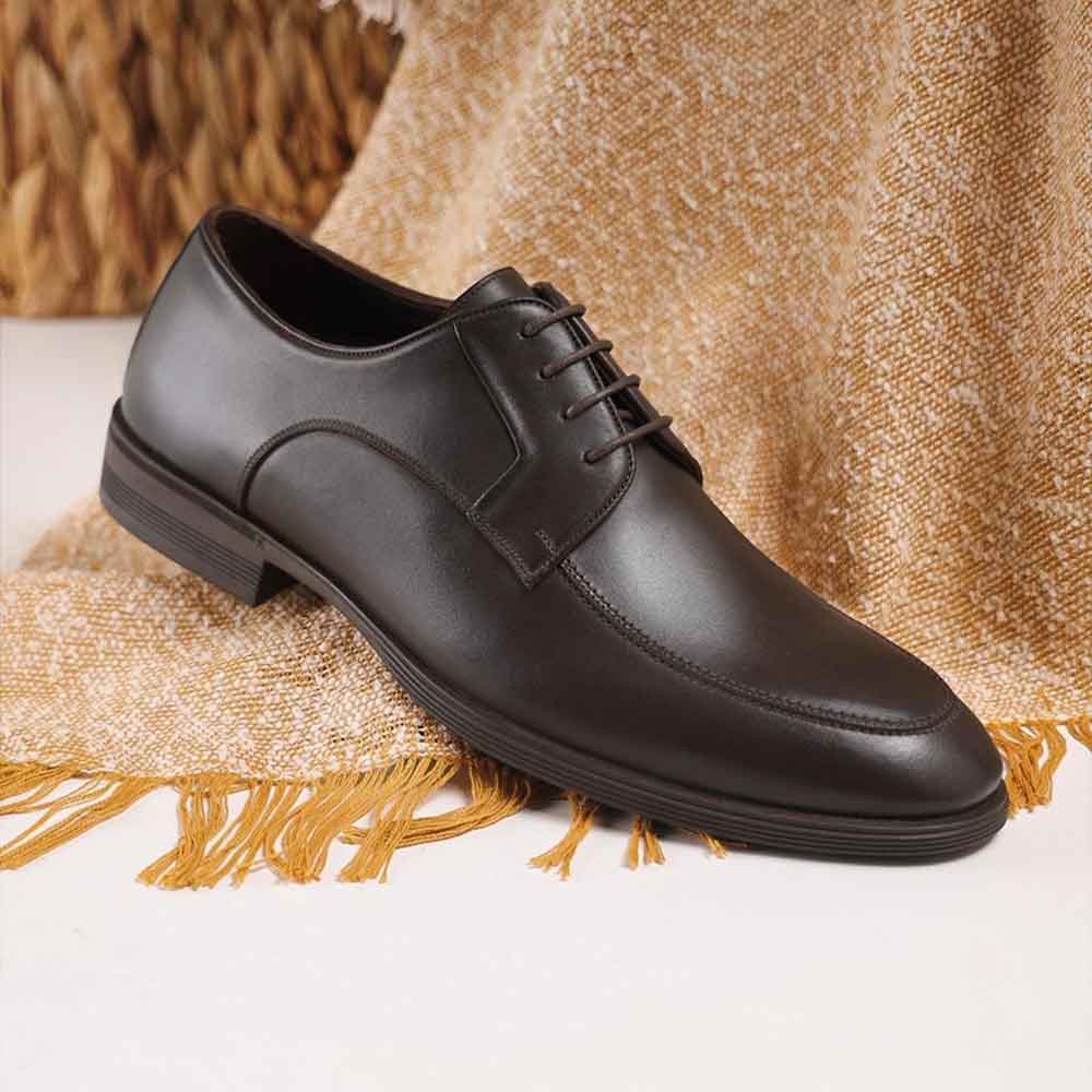 Men leather dress shoes - Brown3