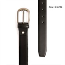 Men's classic leather belt - Black4