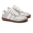 Women trendy leather sneaker - Silver
