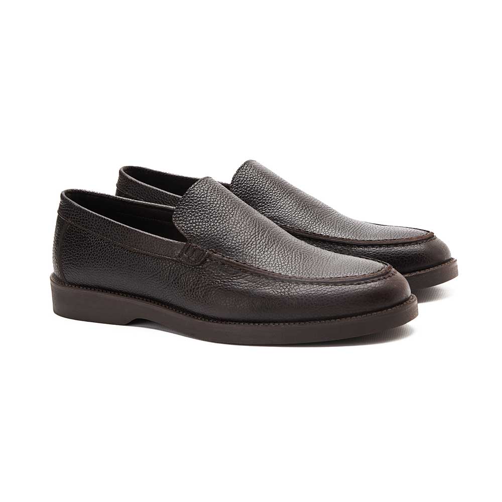 Men's leather moccasins - Brown