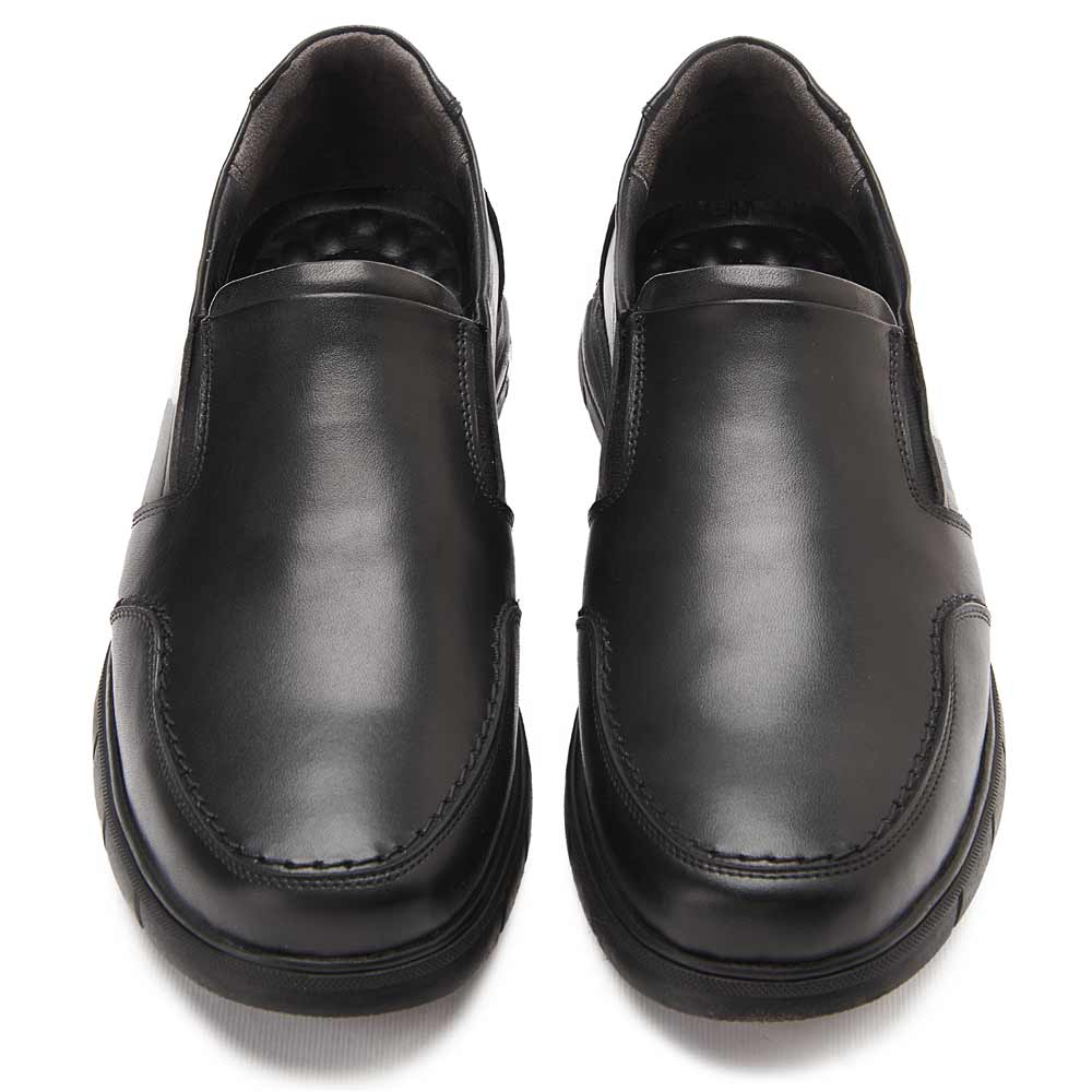 Men's leather casual shoes - Black2