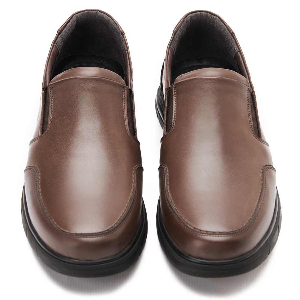 Men's leather casual shoes - Brown2