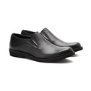 Leather slip on shoes with eva sole - Black