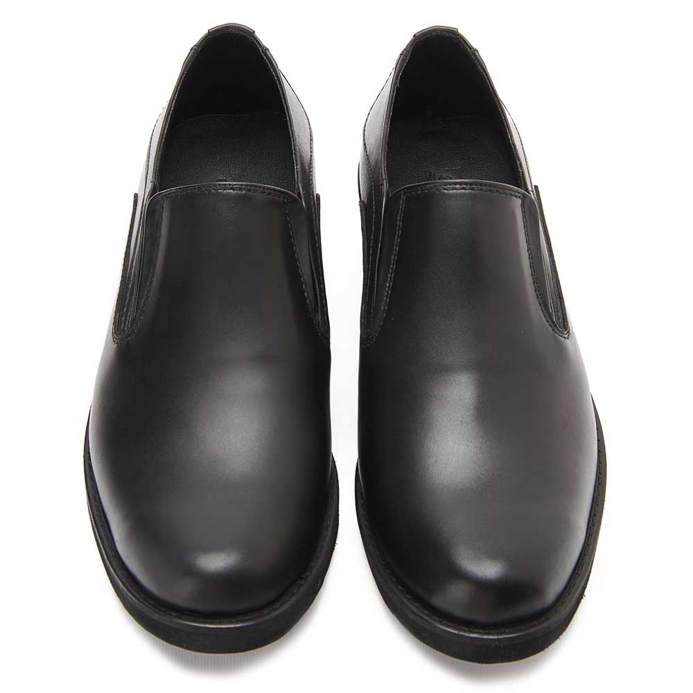 Leather slip on shoes with eva sole - Black2