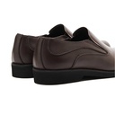 Leather slip on shoes with eva sole - Brown1