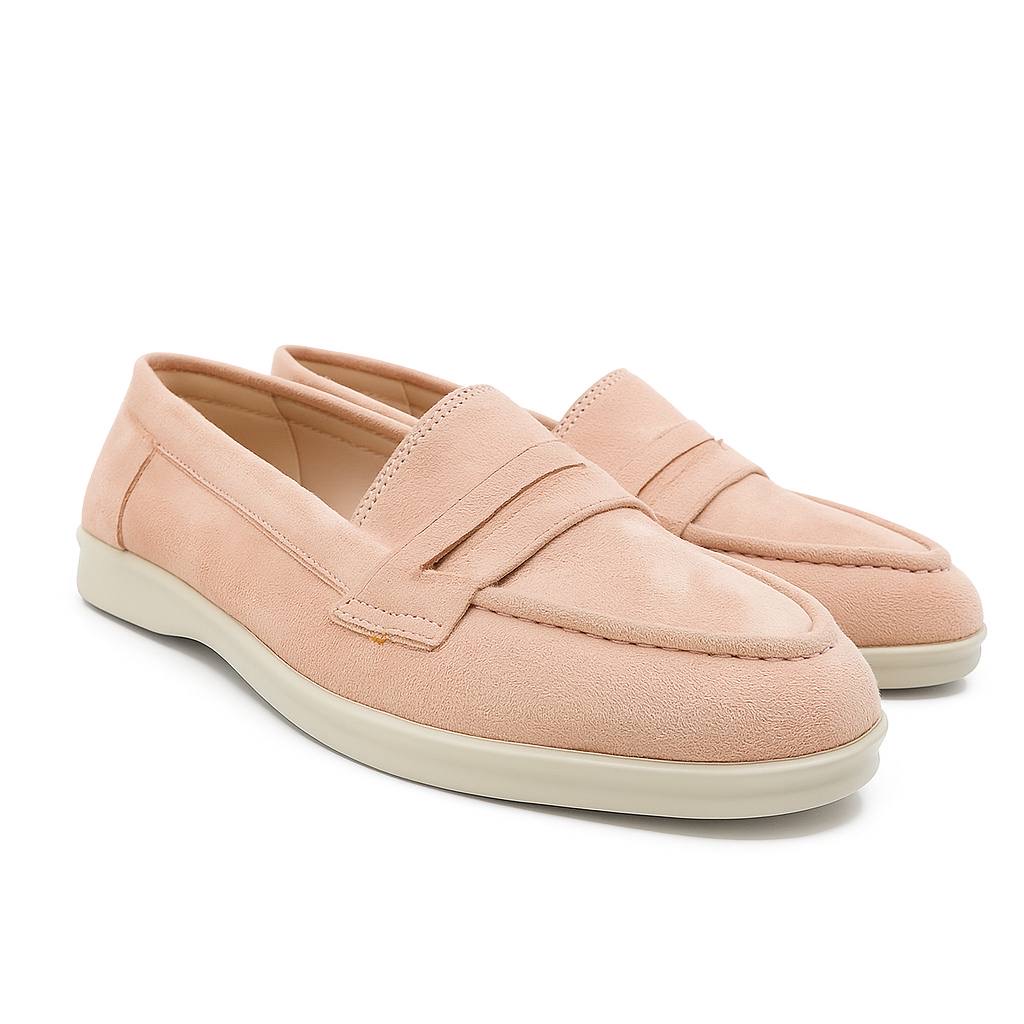 Women's chamois loafers - Pink