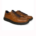 Men geniune leather trainers - Havana