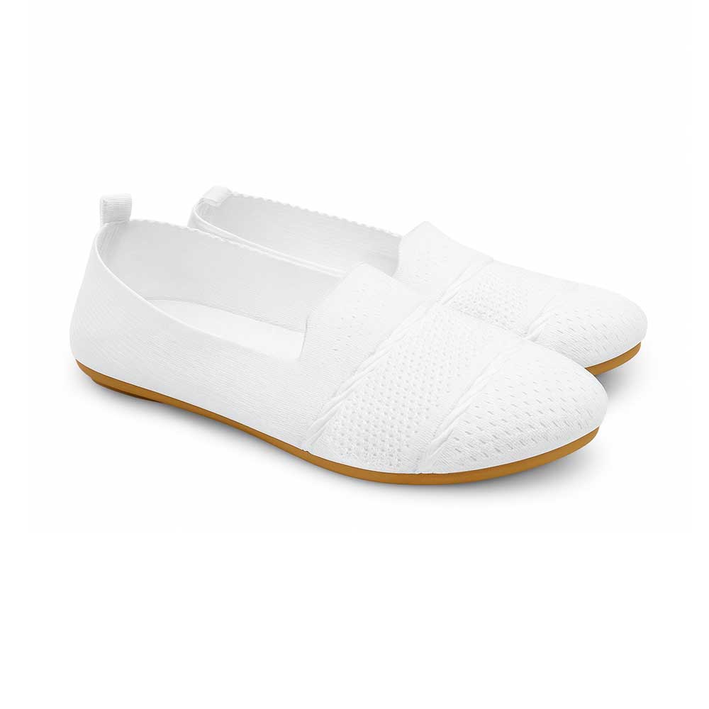 Women comfortable ballerina - White