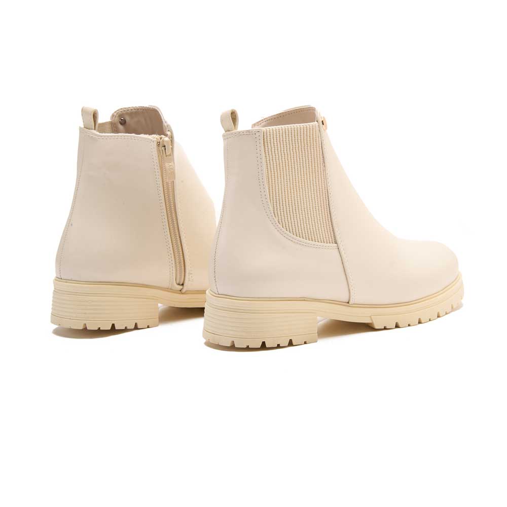 Women leather chelsea boot - Beige1