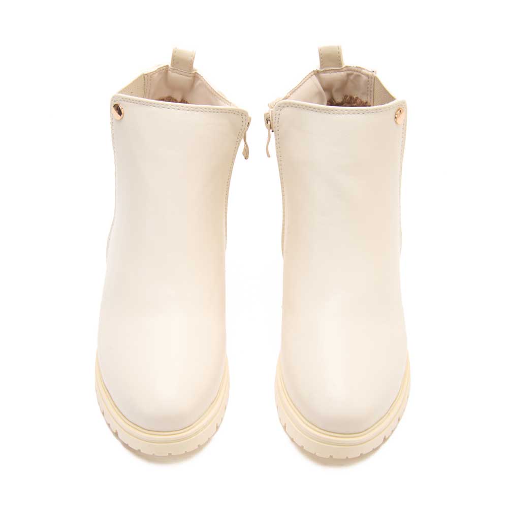 Women leather chelsea boot - Beige2