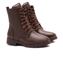 Women printed leather boot - Brown