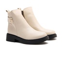 Women leather boot - Beige