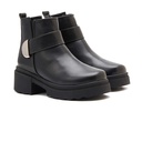 women zipper fashion boots - Black