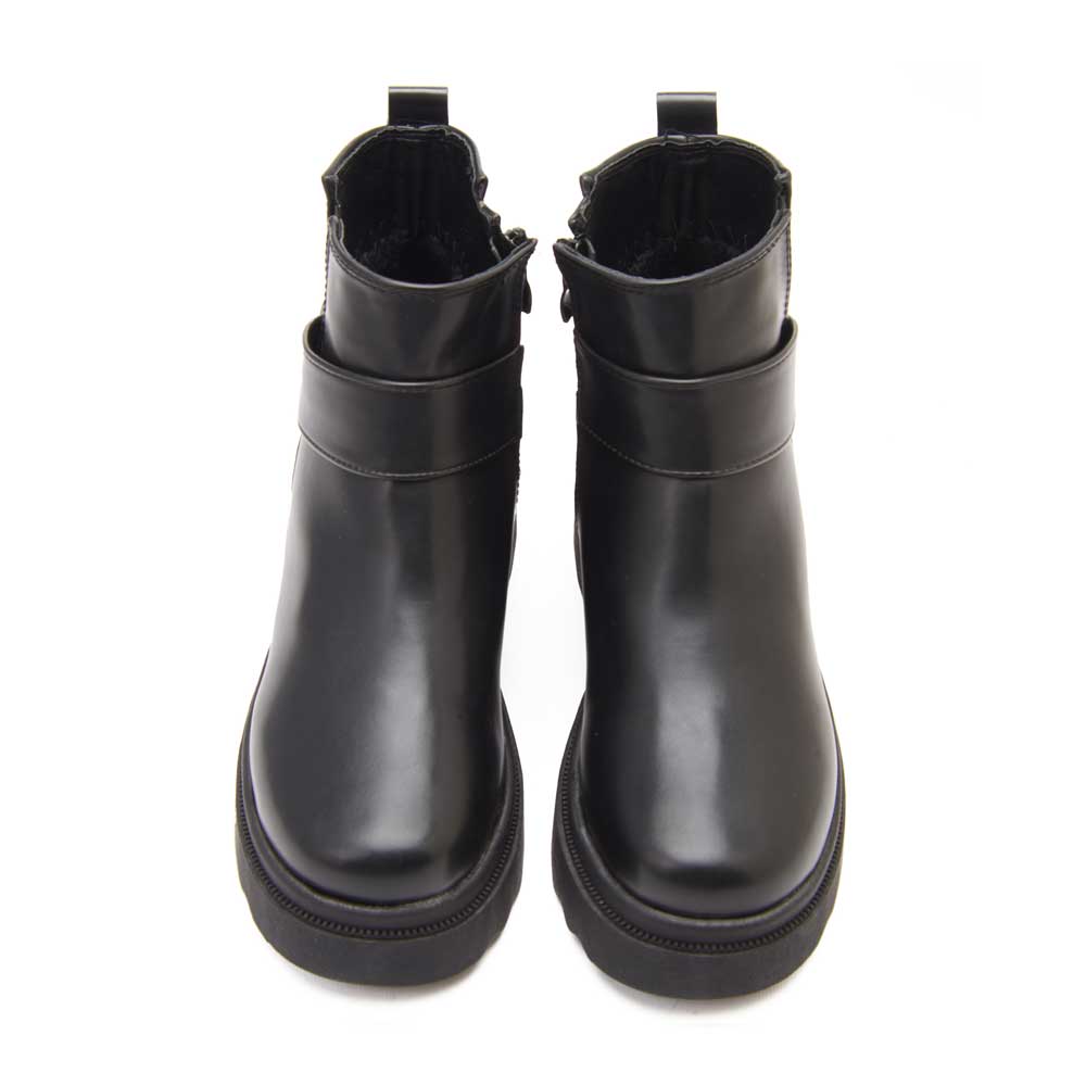 women zipper fashion boots - Black2