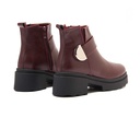 women zipper fashion boots - Maroon1