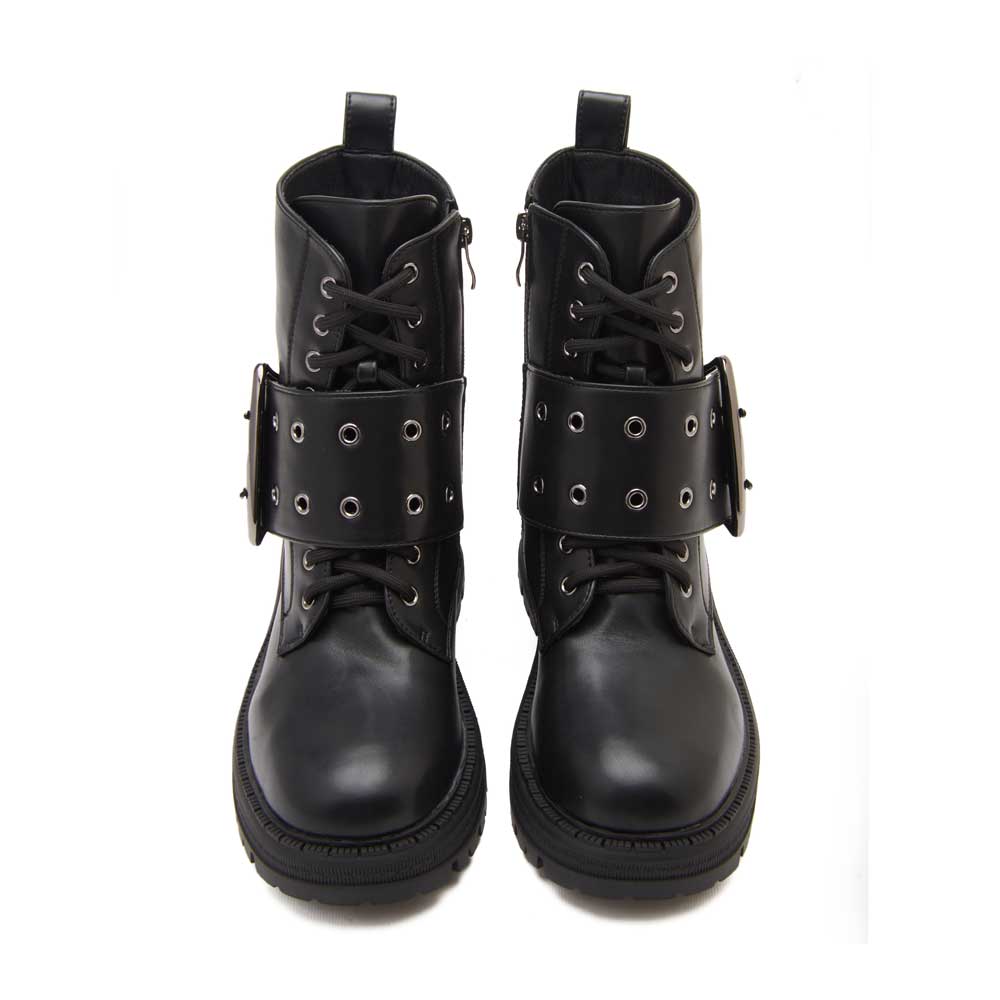 Women fashion lace-up boot - Black2