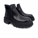 Women's leather chelsea boot - Black