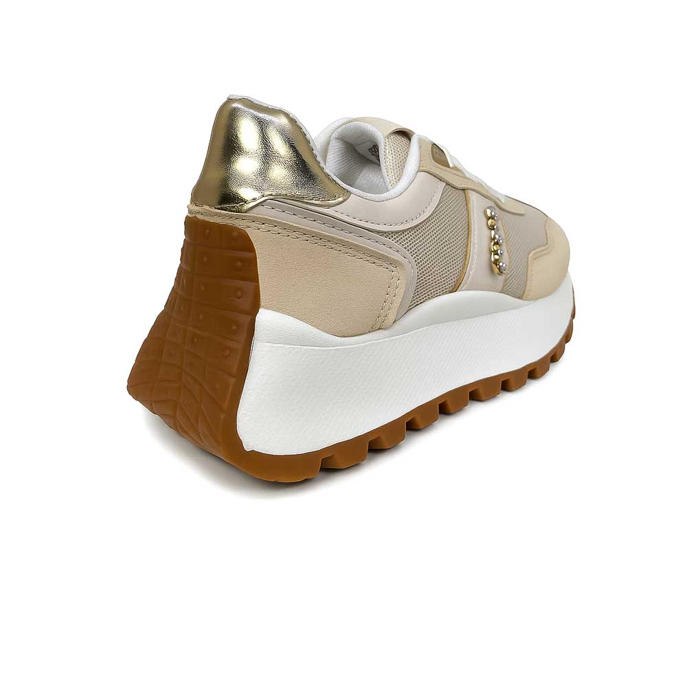 Women's Fashion Sneakers - Beige1
