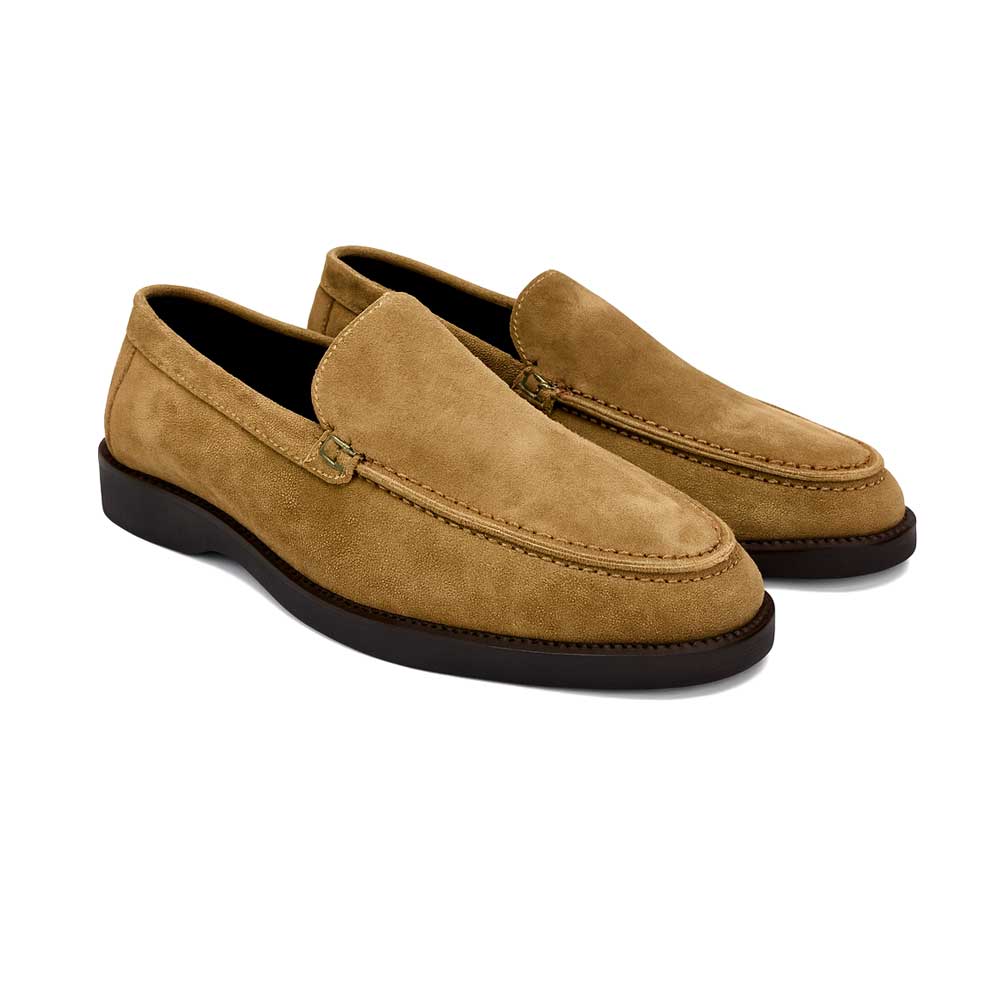 Men's Suede Moccasin - Beige