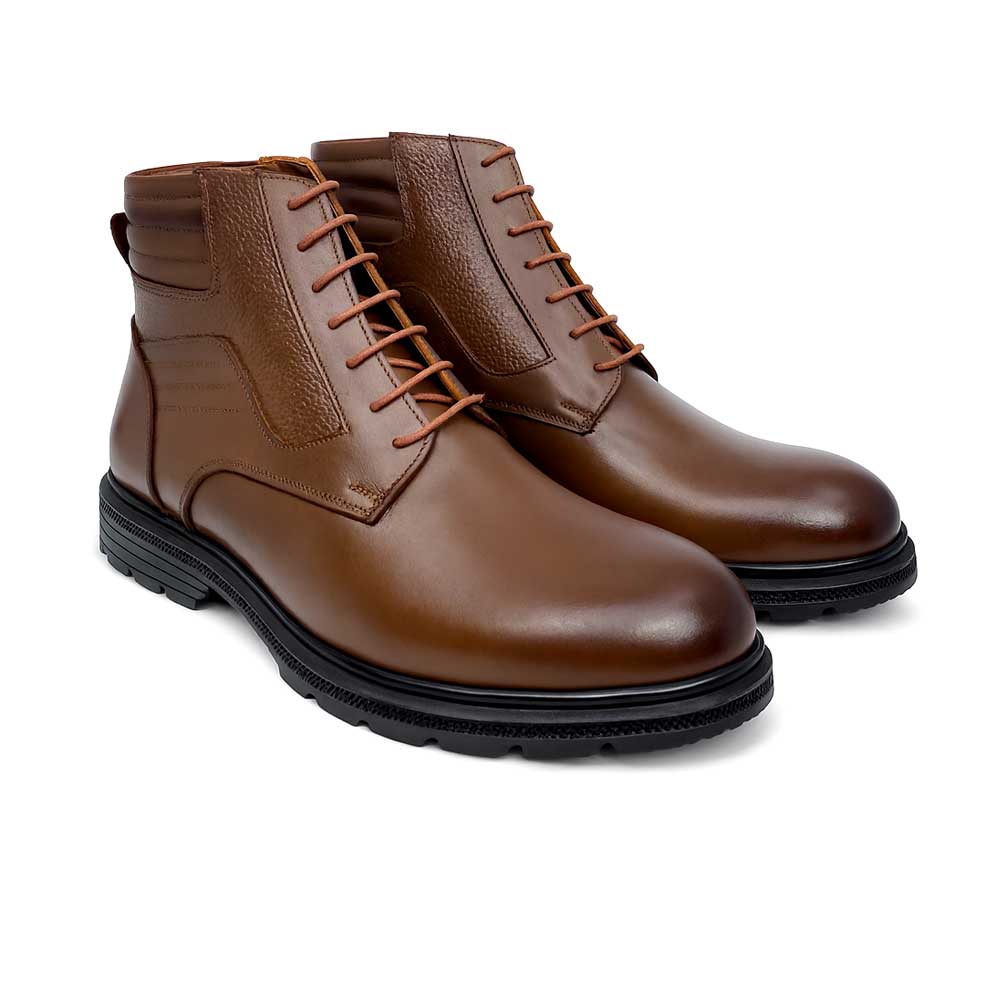 Men's Leather Half Boot - Havana