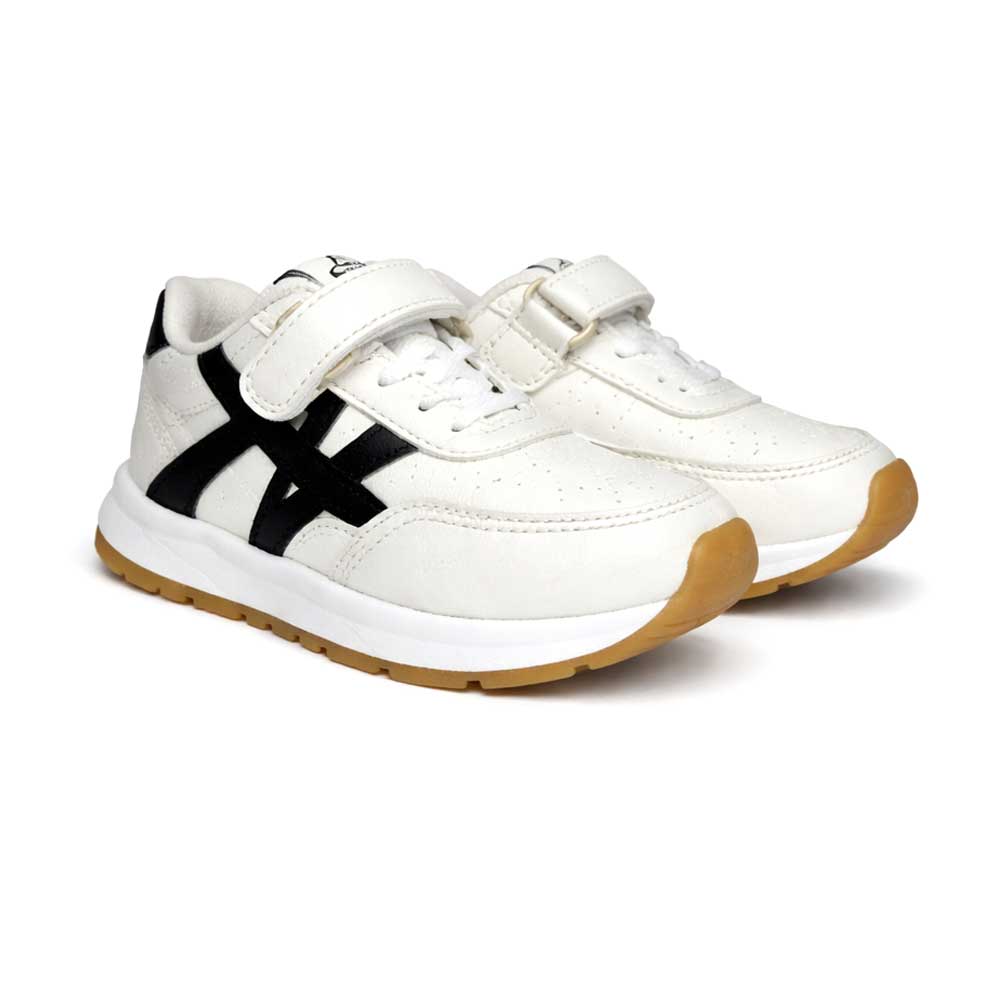 Unisex Black Details Sneakers - White