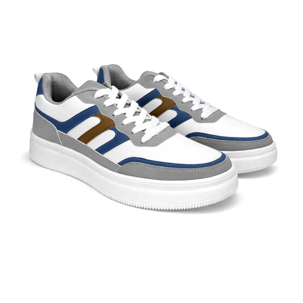 Men's High-Sole Sneakers - White