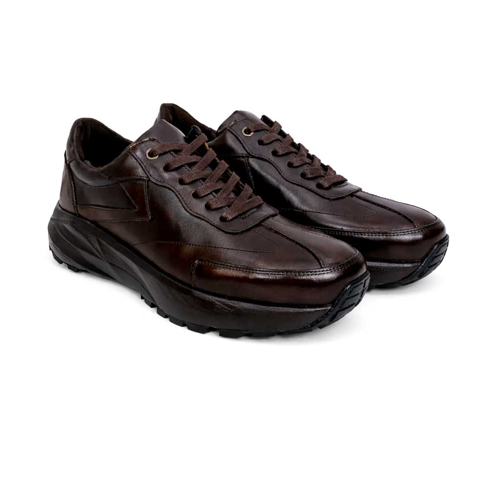 Men's Genuine Leather Shoes - Brown