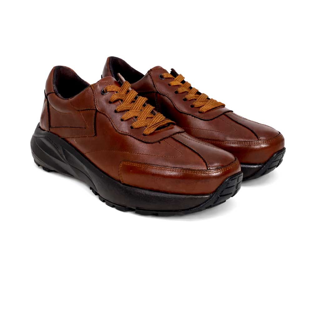 Men's Genuine Leather Shoes - Havana