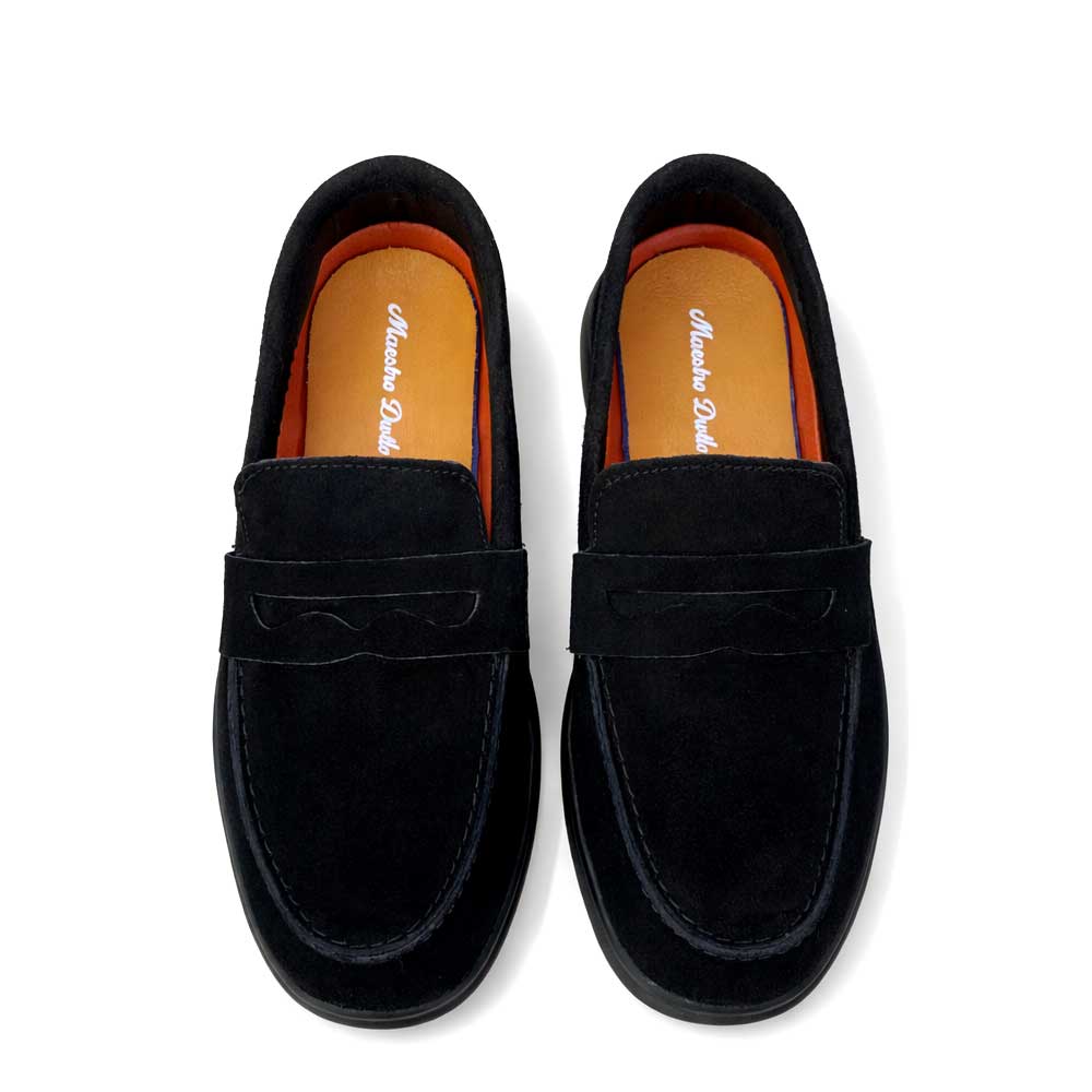Men's Penny Chamois Loafer - Black2