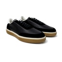 Men's Genuine Leather Sneakers - Black