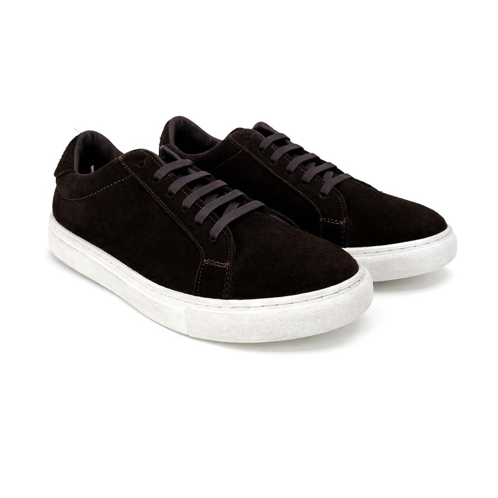 Men's Genuine Suede Sneakers - Brown