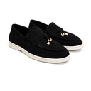 Women's Suede Loafer - Black