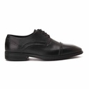 Men leather derby shoes - Black