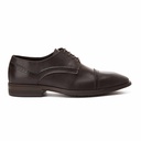 Men leather derby shoes - Brown