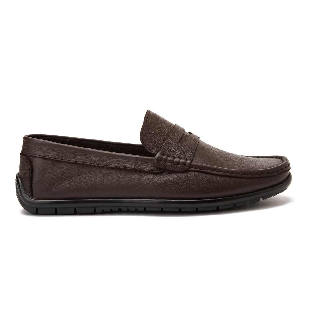 Men summer leather moccasin - Brown