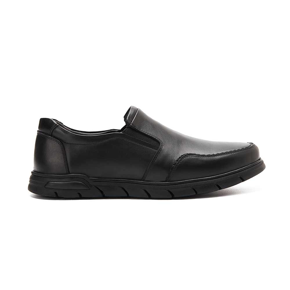 Men's leather casual shoes - Black