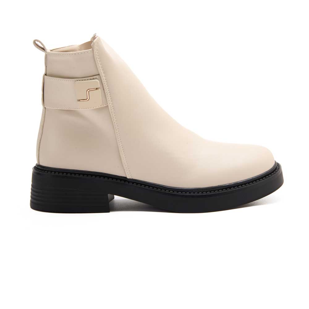 Women leather boots - Beige