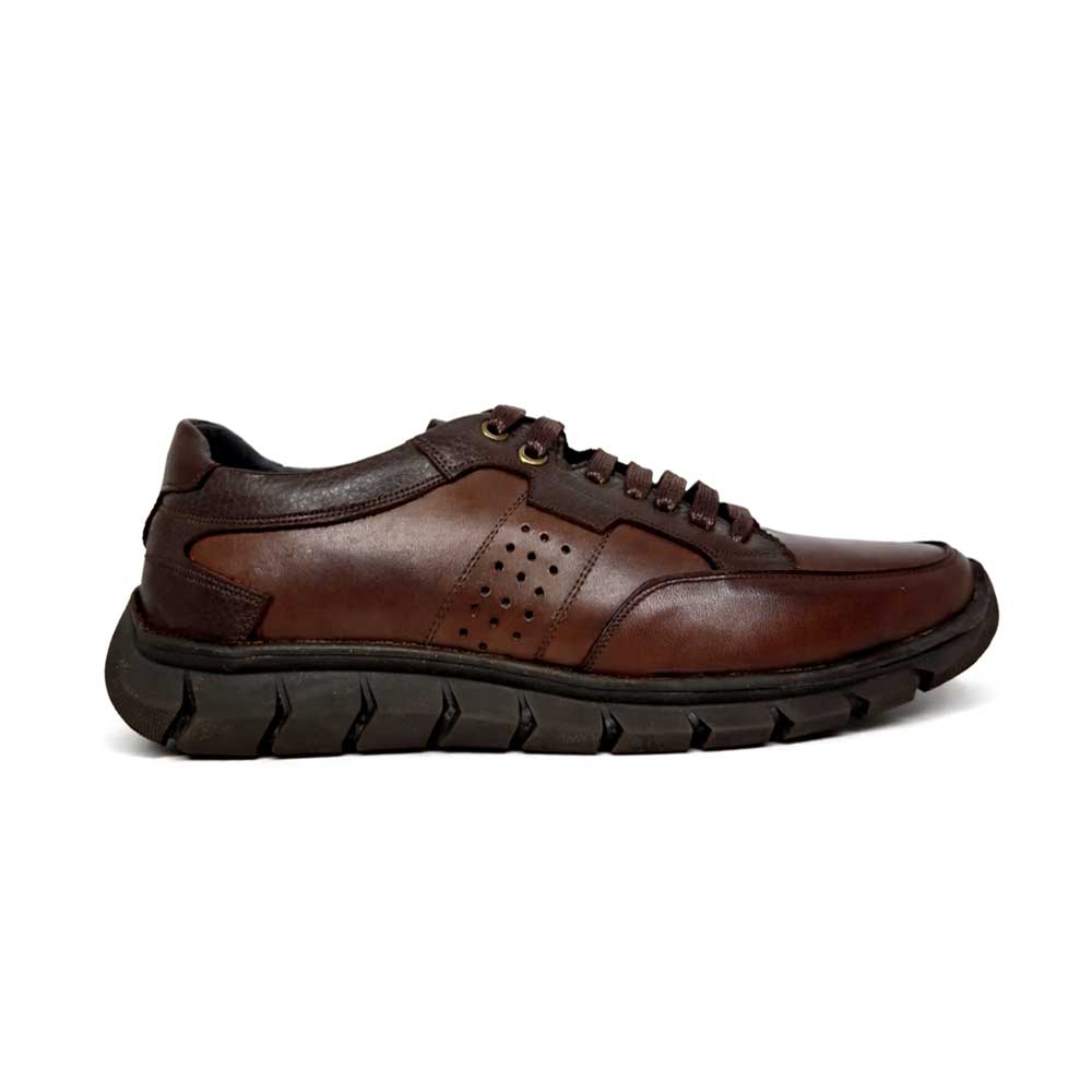 Men geniune leather shoes - Brown