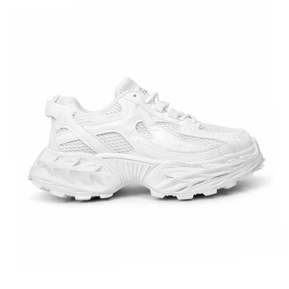 Women's Fashion Chunky Sole Sneakers - White