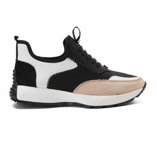 Women stylish silvery sneakers - Black