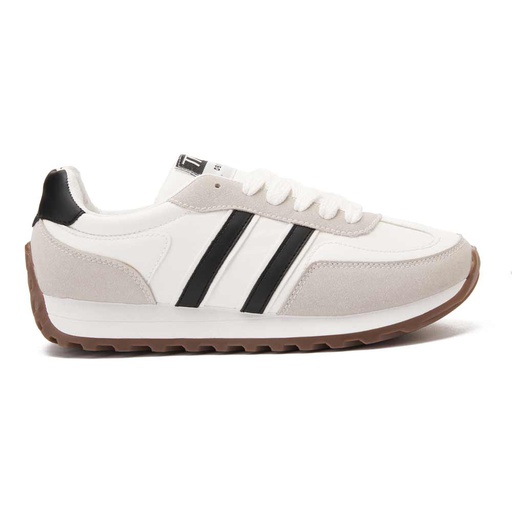 Women's casual lace-up trainers - Black